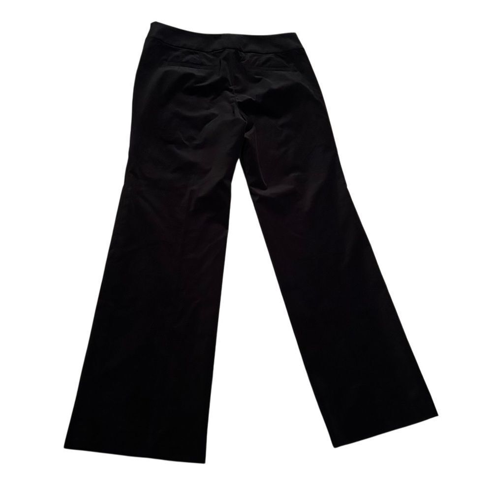 Ann Taylor Black Velveteen Pants High Waist Wide Leg Straight Leg Trouser 8 - Picture 2 of 16